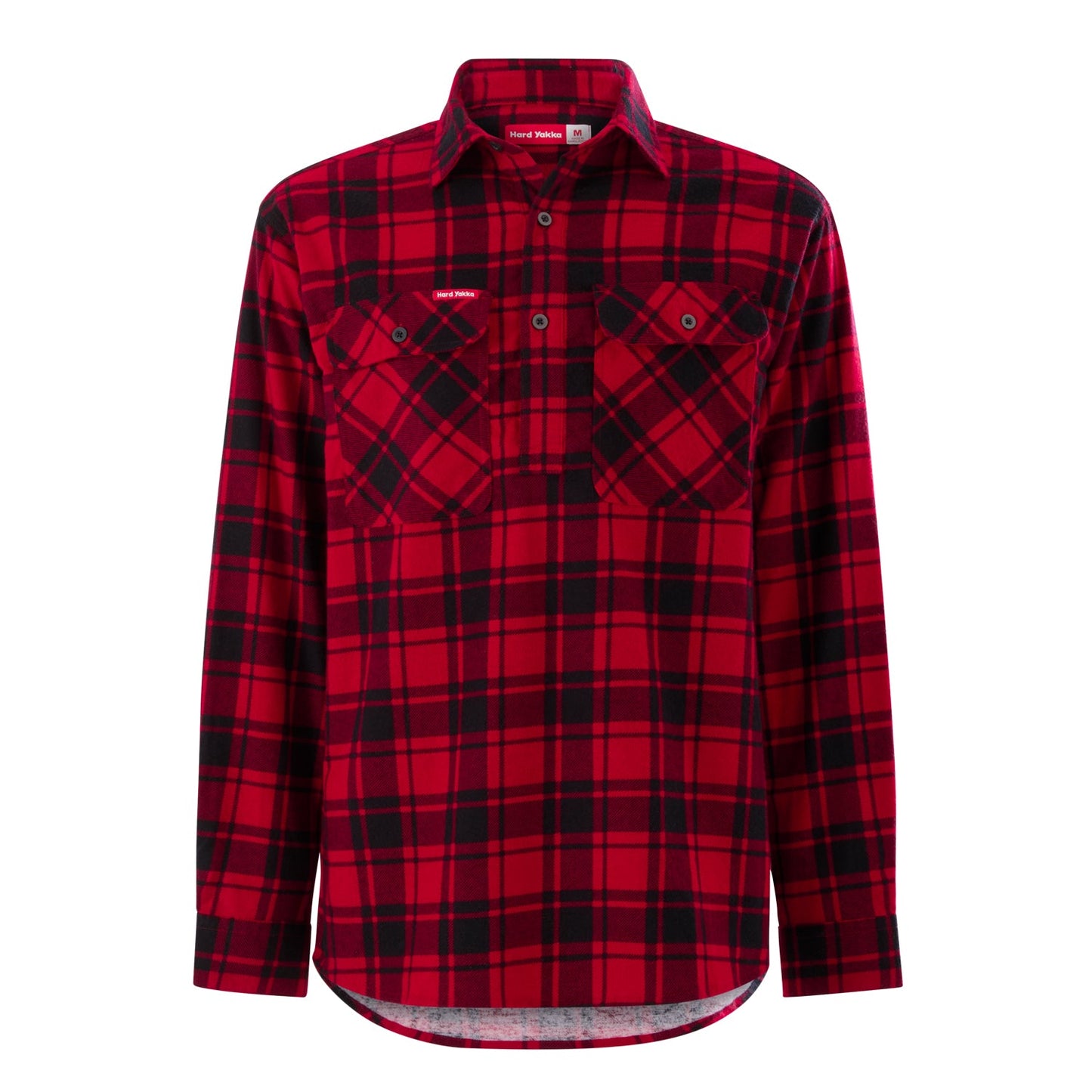 Hard Yakka Y04006 Core Long Sleeve Closed Front Check Flannel Shirt