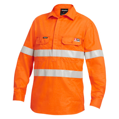 King Gee Y04150 ShieldTec FR Hi Vis Closed Front Taped Shirt PPE2