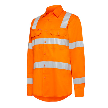 Hard Yakka Y04265 Biomotion Hi-Vis Taped Cotton Shirt