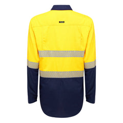 King Gee Y04370 ShieldTec LENZING FR Hi Vis 2Tone Open Front Taped Shirt PPE1