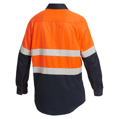 King Gee Y04550 ShieldTec FR Hi Vis 2 Tone Closed Front Taped Shirt PPE2