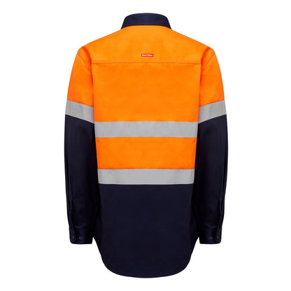 Hard Yakka Y04610 Core Hi-Vis 2 Tone Taped Cotton Drill Shirt