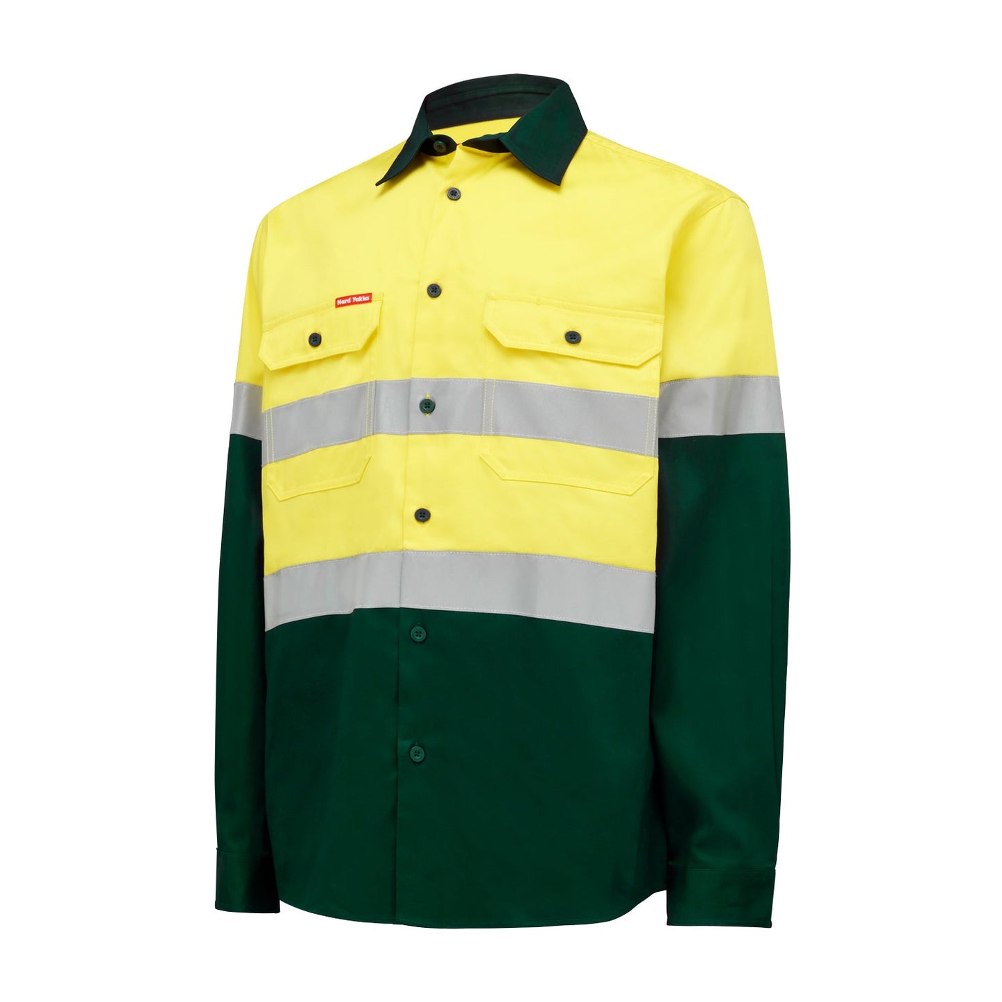 Hard Yakka Y04610 Core Hi-Vis 2 Tone Taped Cotton Drill Shirt
