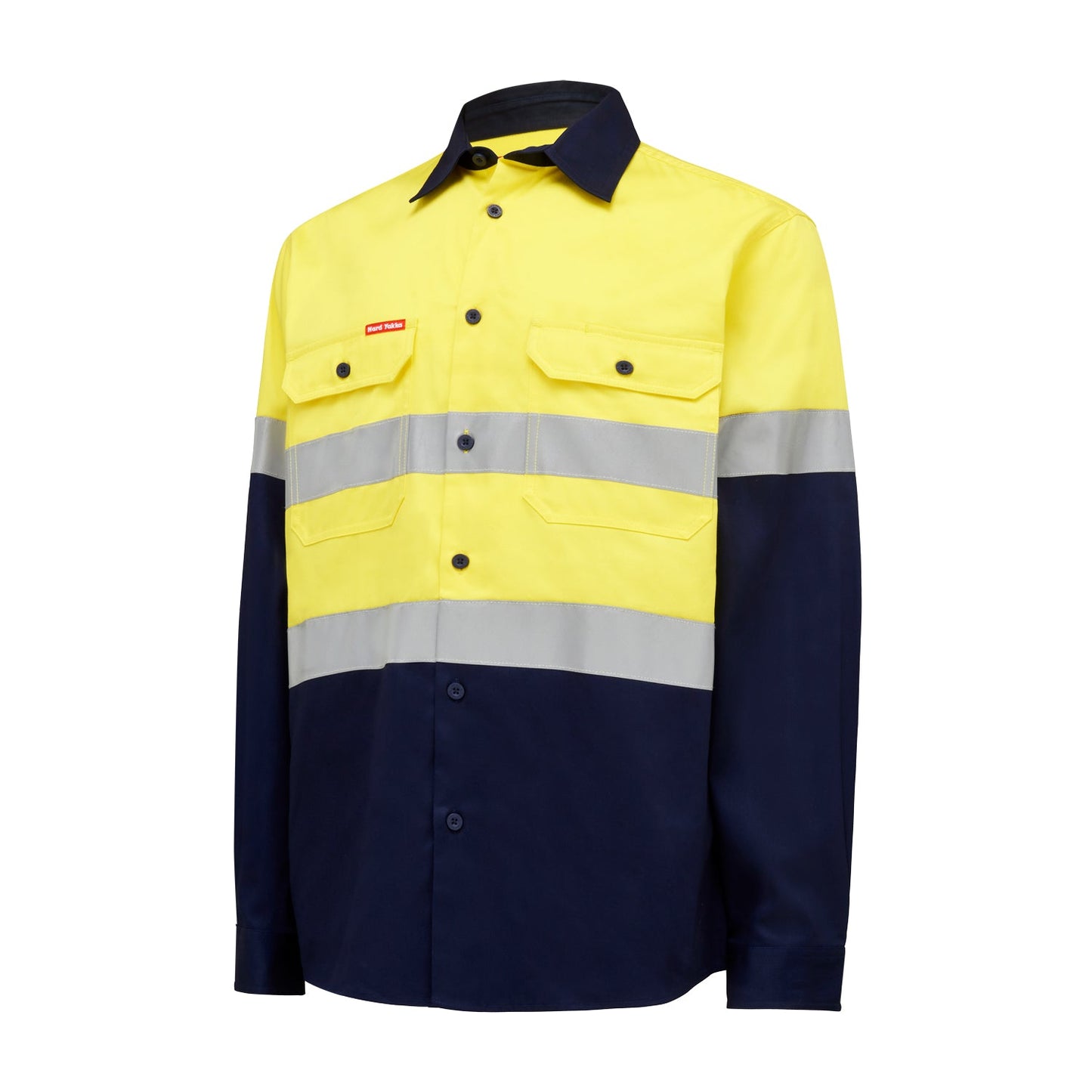 Hard Yakka Y04610 Core Hi-Vis 2 Tone Taped Cotton Drill Shirt