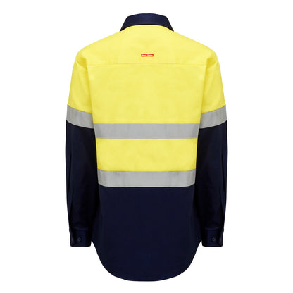 Hard Yakka Y04610 Core Hi-Vis 2 Tone Taped Cotton Drill Shirt