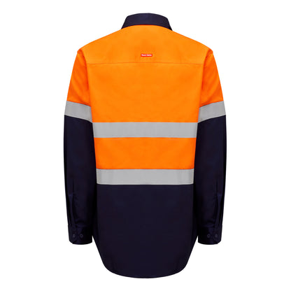 Hard Yakka Y04615 Core Hi-Vis Long Sleeve Heavyweight Closed Front Taped Shirt
