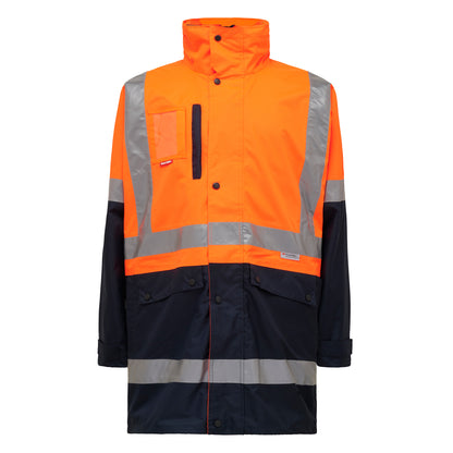 Hard Yakka Y06057 Hi-Vis 4-In-1 Taped Wet Weather Jacket