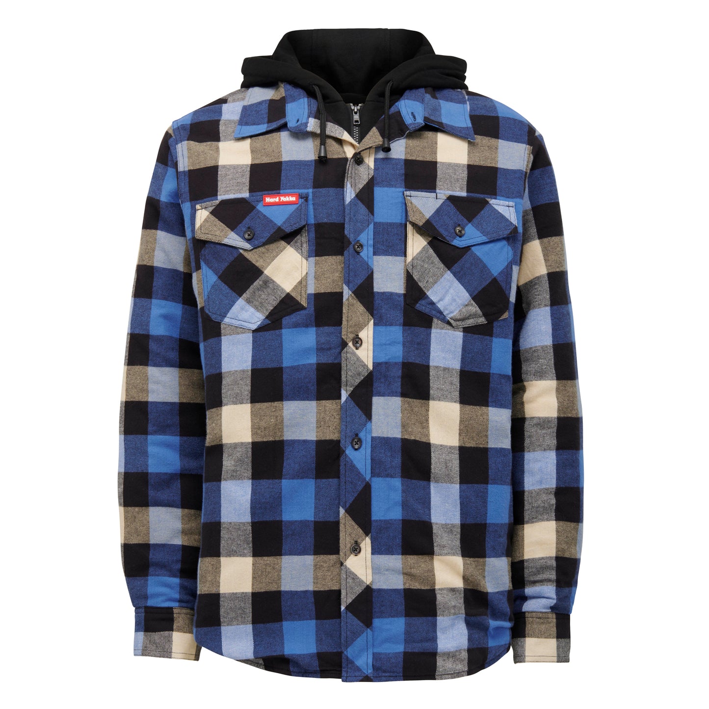 Hard Yakka Y06690 Quilted Flannel Hooded Shacket