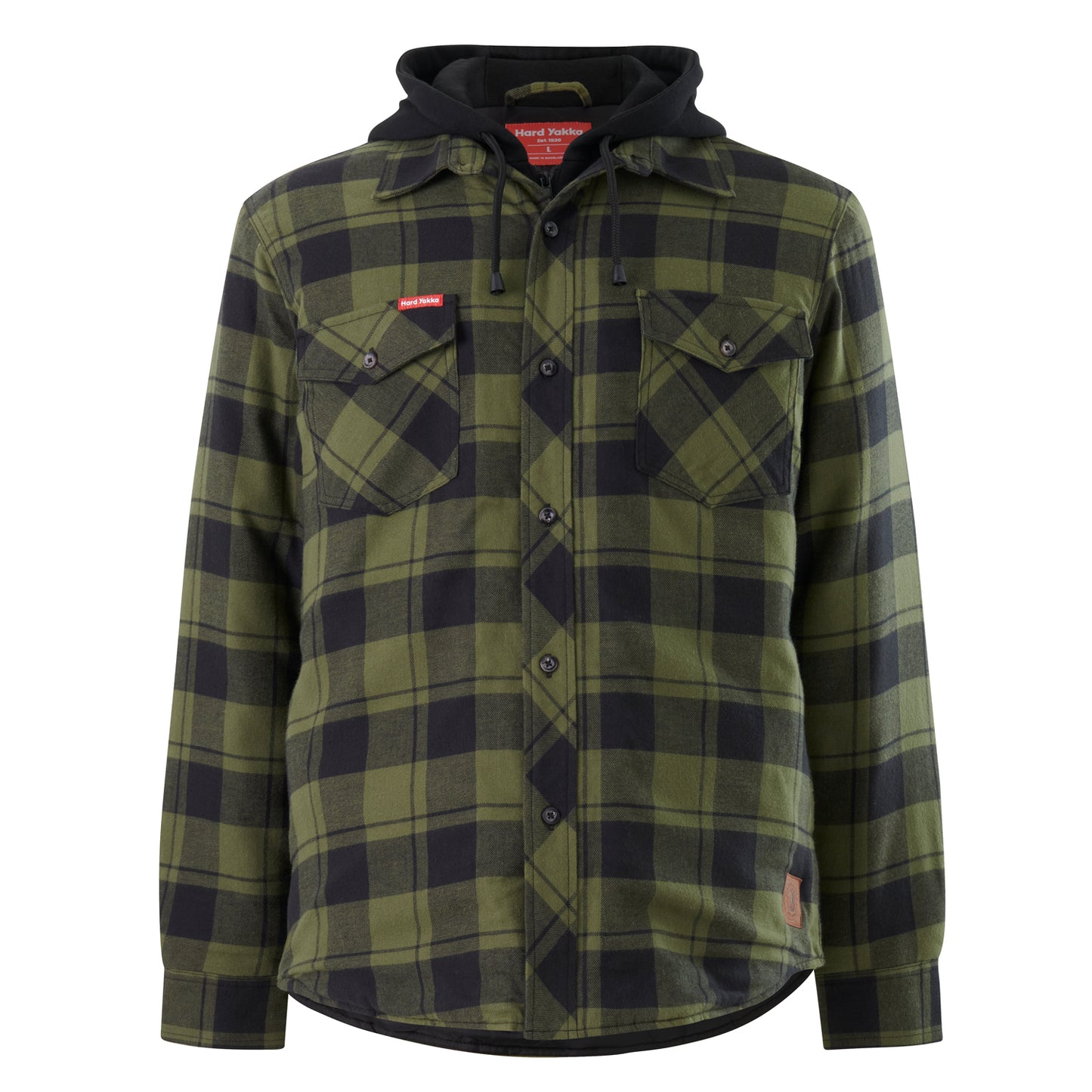 Hard Yakka Y06690 Quilted Flannel Hooded Shacket