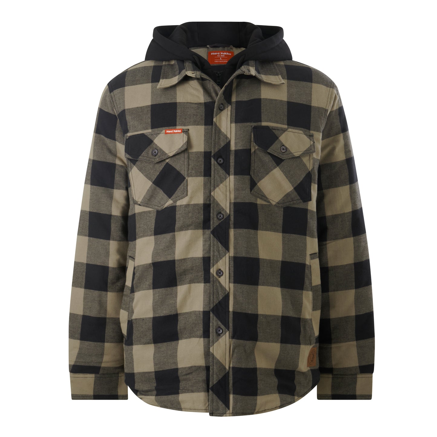 Hard Yakka Y06690 Quilted Flannel Hooded Shacket