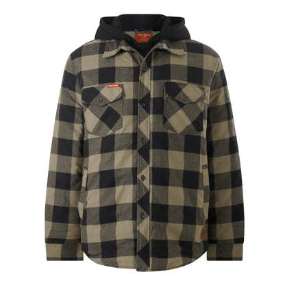 Hard Yakka Y06690 Quilted Flannel Hooded Shacket