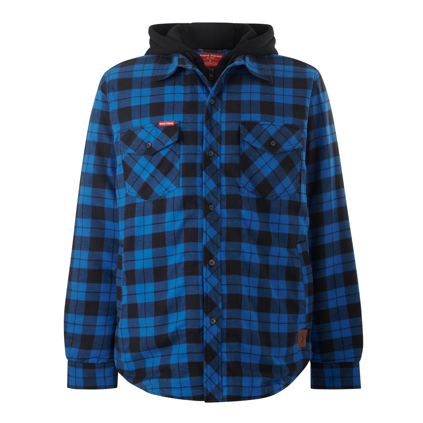 Hard Yakka Y06690 Quilted Flannel Hooded Shacket