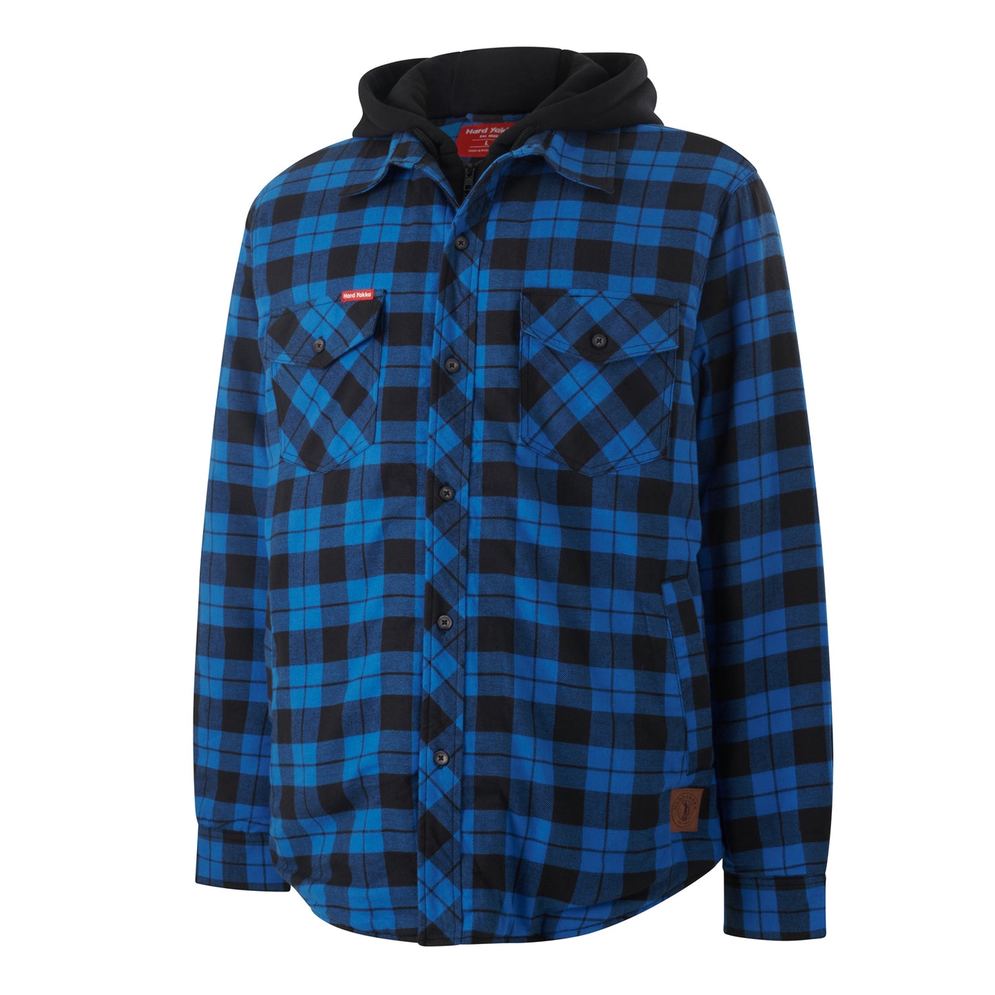 Hard Yakka Y06690 Quilted Flannel Hooded Shacket