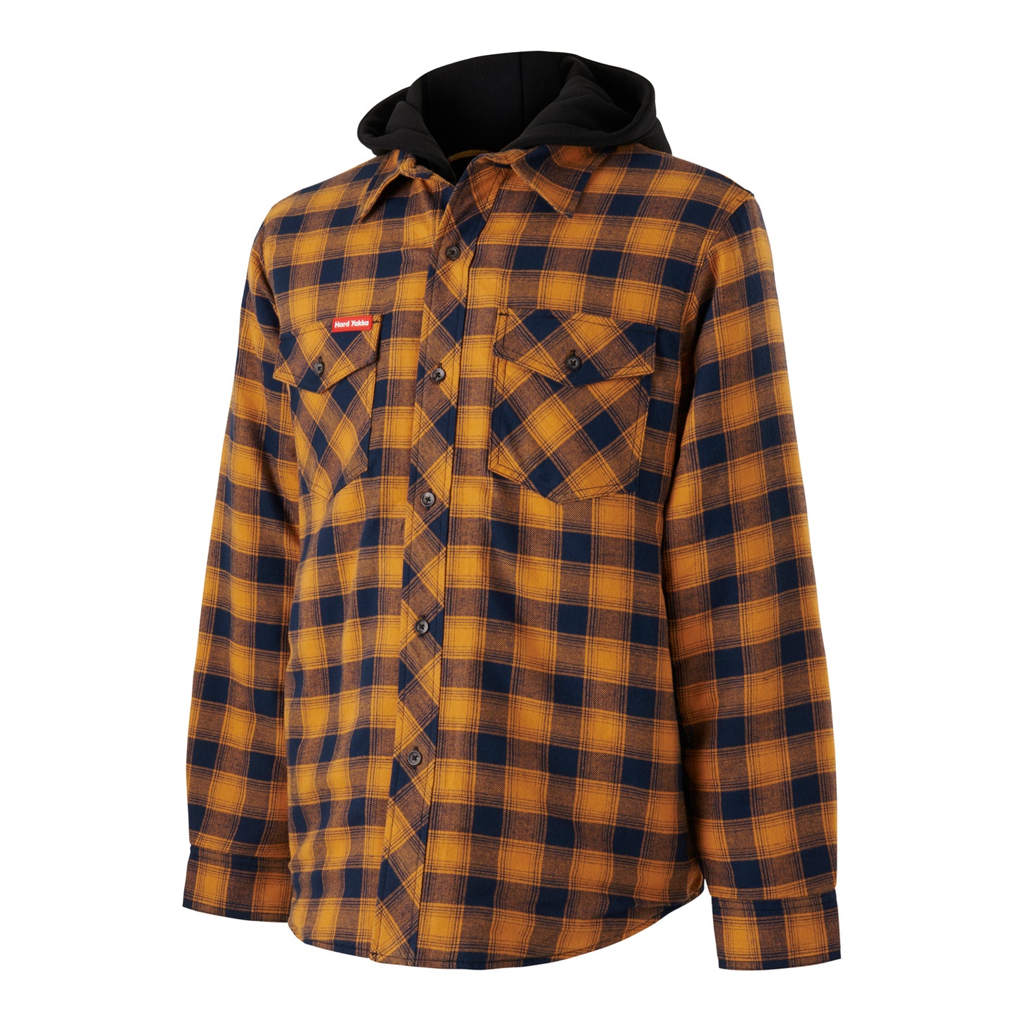 Hard Yakka Y06690 Quilted Flannel Hooded Shacket