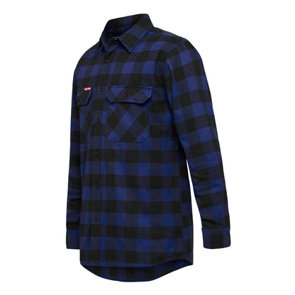 Hard Yakka Y07295 Long Sleeve Check Flannel Cotton Work Shirt