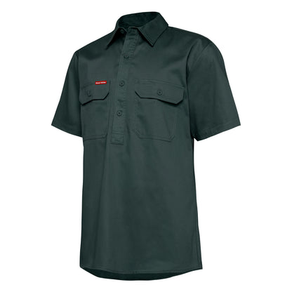 Hard Yakka Y07540 Short Sleeve Closed Front Cotton Drill Work Shirt