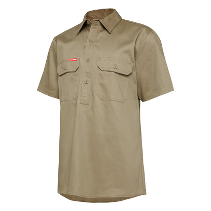 Hard Yakka Y07540 Short Sleeve Closed Front Cotton Drill Work Shirt