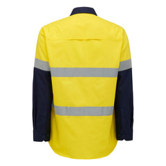 Hard Yakka Y07978 Core Hi-Vis 2 Tone Vented Taped Long Sleeve Cotton Shirt