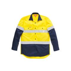 Hard Yakka Y07978 Core Hi-Vis 2 Tone Vented Taped Long Sleeve Cotton Shirt