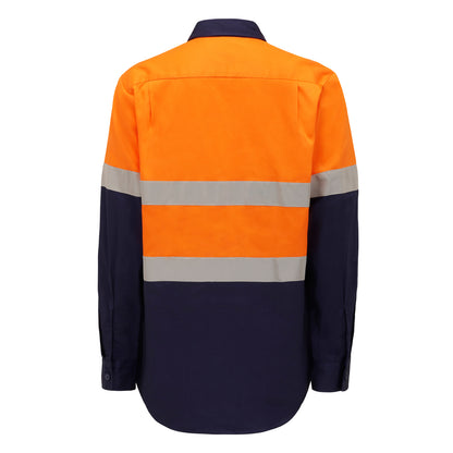 Hard Yakka Y07990 Hi-Vis 2 Tone Long Sleeve Taped Cotton Drill Shirt