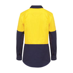 Hard Yakka Y08225 Women's Core 2 Tone Hi-Vis Vented Long Sleeve Shirt