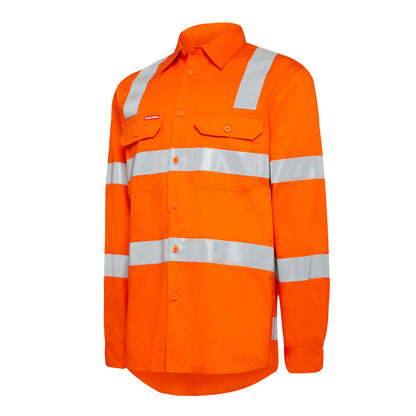 Hard Yakka Y08420 Women's Core Biomotion Hi-vis Taped Long Sleeve Cross Back