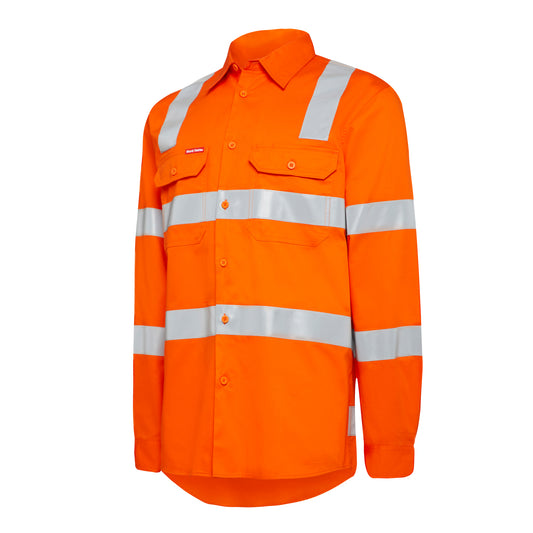 Hard Yakka Y08420 Women's Core Biomotion Hi-vis Taped Long Sleeve Cross Back