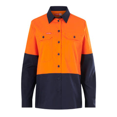 Hard Yakka Y08423 Womens Long Sleeve  Hi Vis 2 Tone Vented Shirt