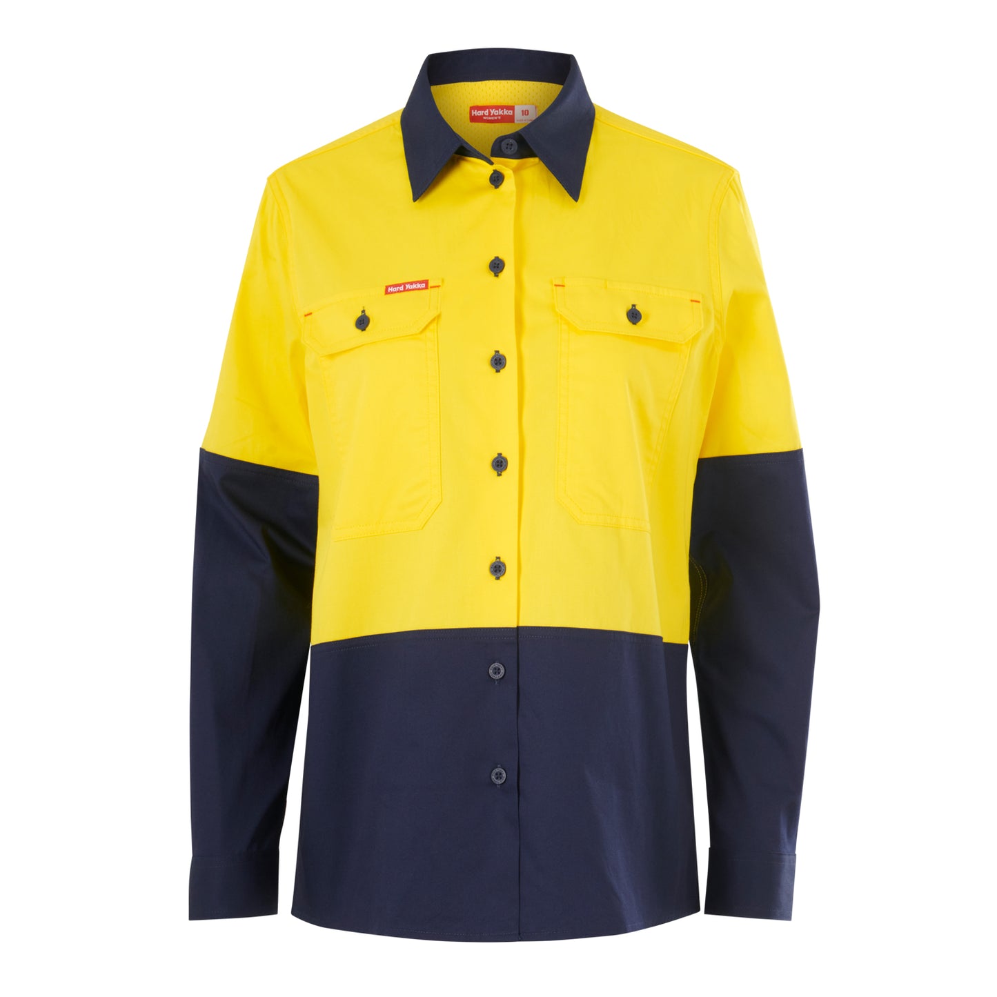 Hard Yakka Y08423 Womens Long Sleeve  Hi Vis 2 Tone Vented Shirt