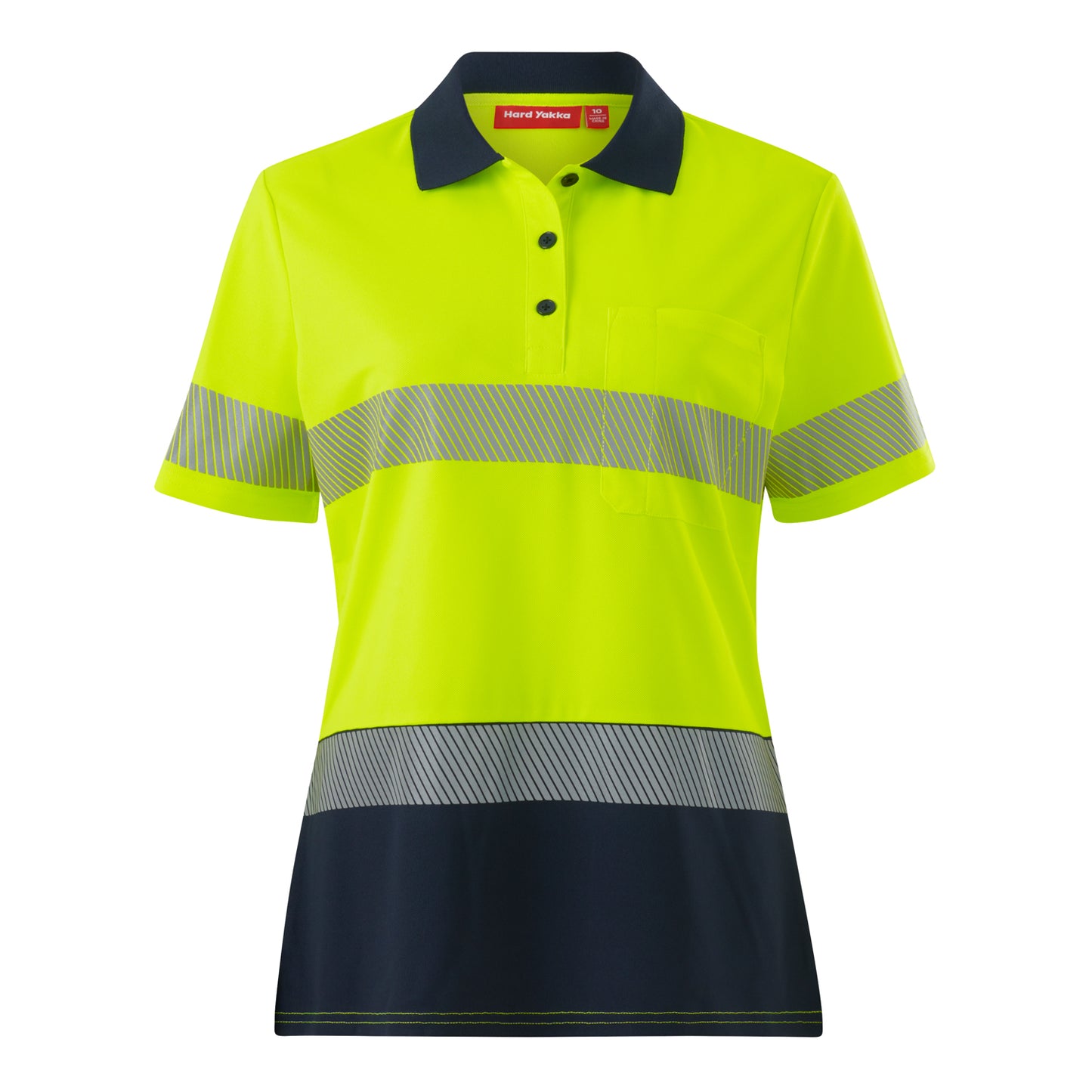 Hard Yakka Y08602 Womens  Short Sleeve Hi Vis Taped Polo