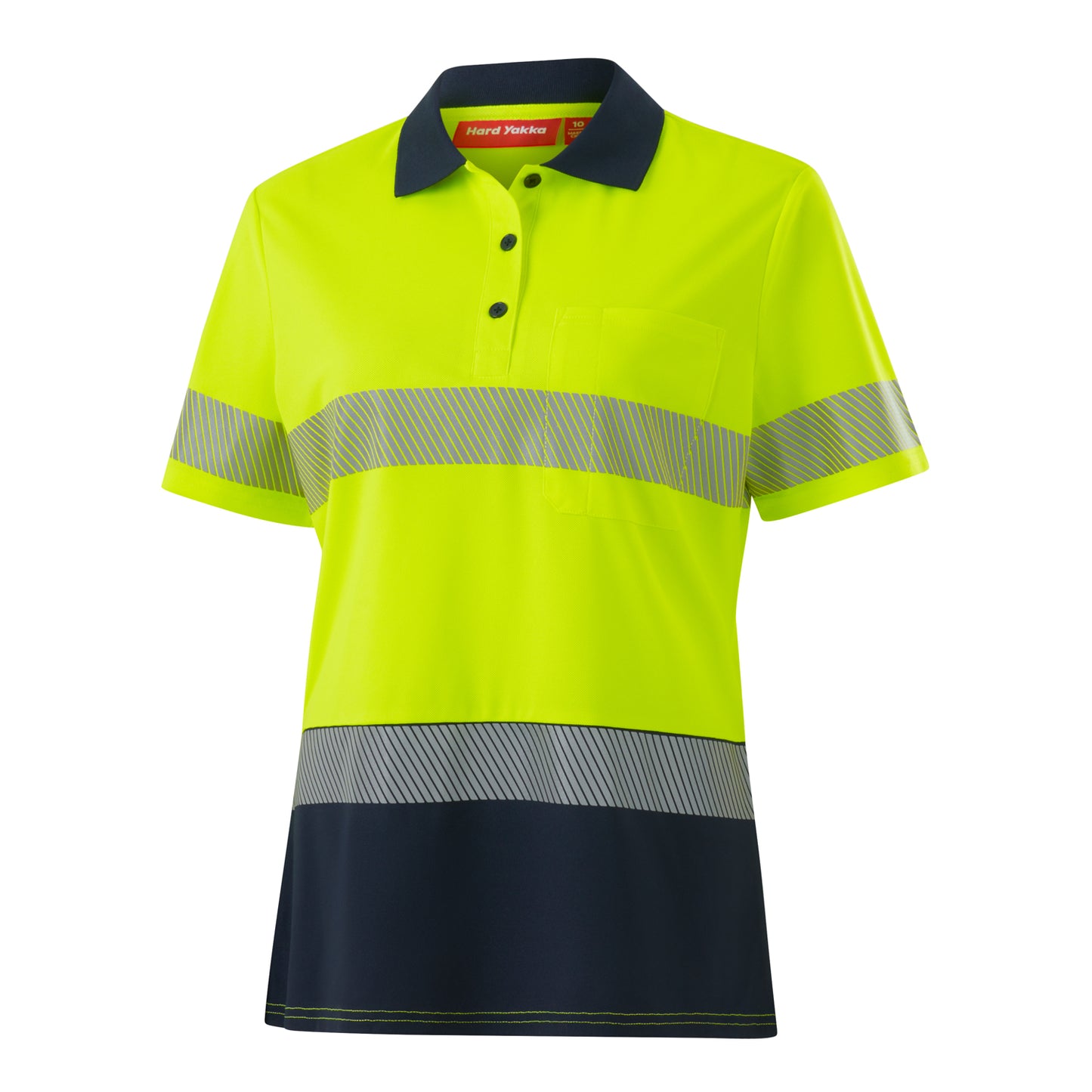 Hard Yakka Y08602 Womens  Short Sleeve Hi Vis Taped Polo