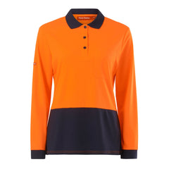 Hard Yakka Y08603 Womens Long Sleeve Hi Vis Polo