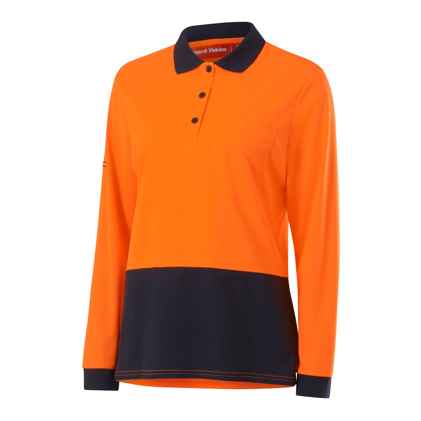 Hard Yakka Y08603 Womens Long Sleeve Hi Vis Polo