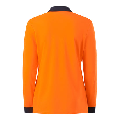 Hard Yakka Y08603 Womens Long Sleeve Hi Vis Polo