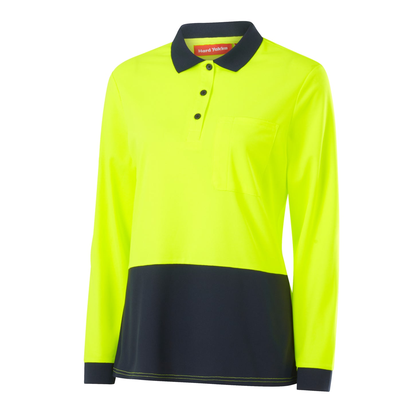 Hard Yakka Y08603 Womens Long Sleeve Hi Vis Polo