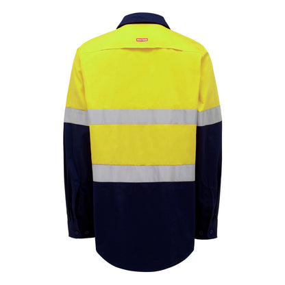 Hard Yakka Y08805 Women's Hi-Vis Lightweight 2 Tone Taped Long Sleeve Shirt