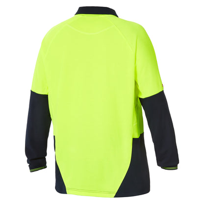 Hard Yakka Y11389 Core Hi-Vis 2 Tone Vented Long Sleeve Polo