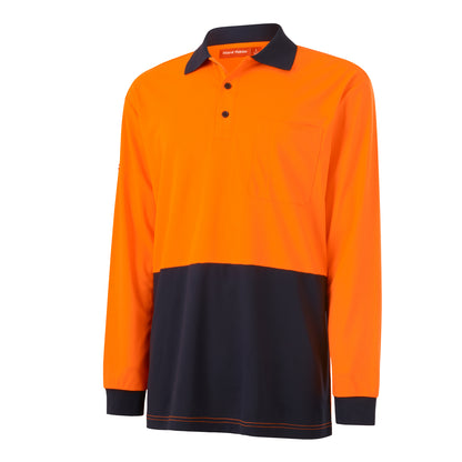 Hard Yakka Y19617 Mens Long Sleeve Hi Vis Polo