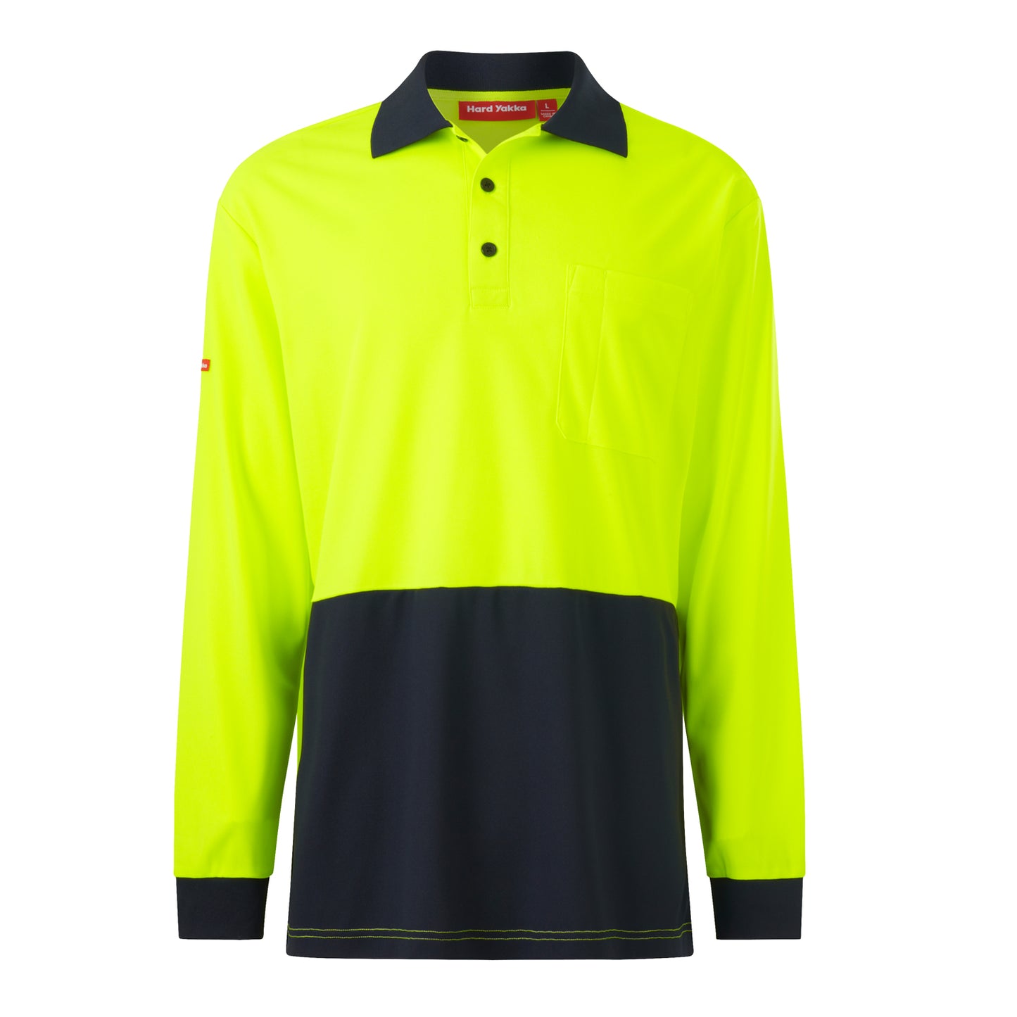 Hard Yakka Y19617 Mens Long Sleeve Hi Vis Polo