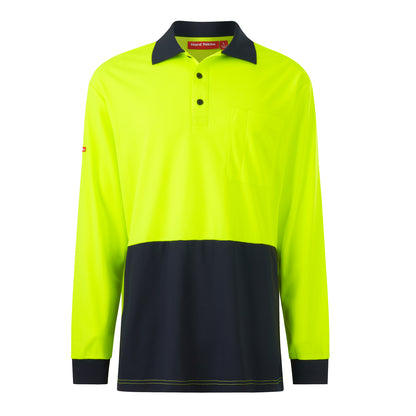 Hard Yakka Y19617 Mens Long Sleeve Hi Vis Polo