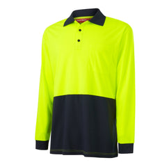 Hard Yakka Y19617 Mens Long Sleeve Hi Vis Polo