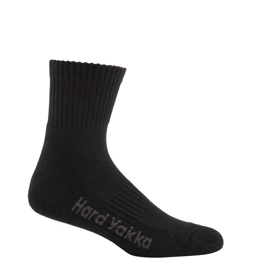 Hard Yakka Y20012 Core Cotton Rich Padded Quarter Crew Sock - 5 Pack