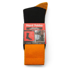 Hard Yakka Y20014 Core Hi Vis Work Crew Sock - 3 Pack