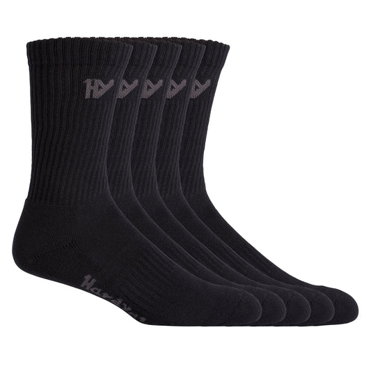 Hard Yakka Y20035 Padded Cotton Crew Work Sock - 5 Pack