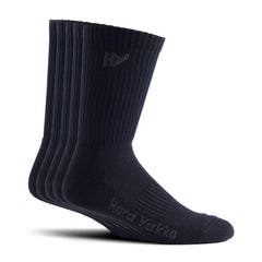 Hard Yakka Y20035 Padded Cotton Crew Work Sock - 5 Pack