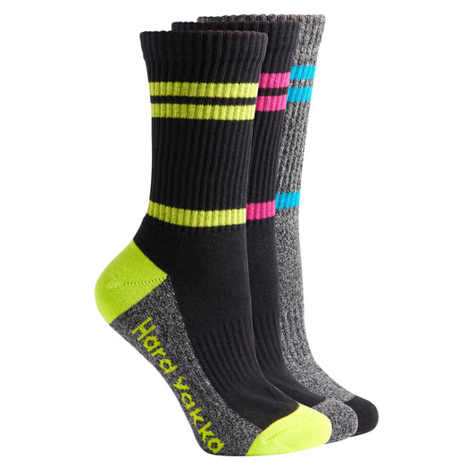 Hard Yakka Y20120 Women's Crew 3 Pack Work Sock