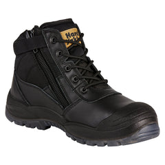Hard Yakka Y60125 Utility Zip Sided Steel Toe Safety Boot - Black