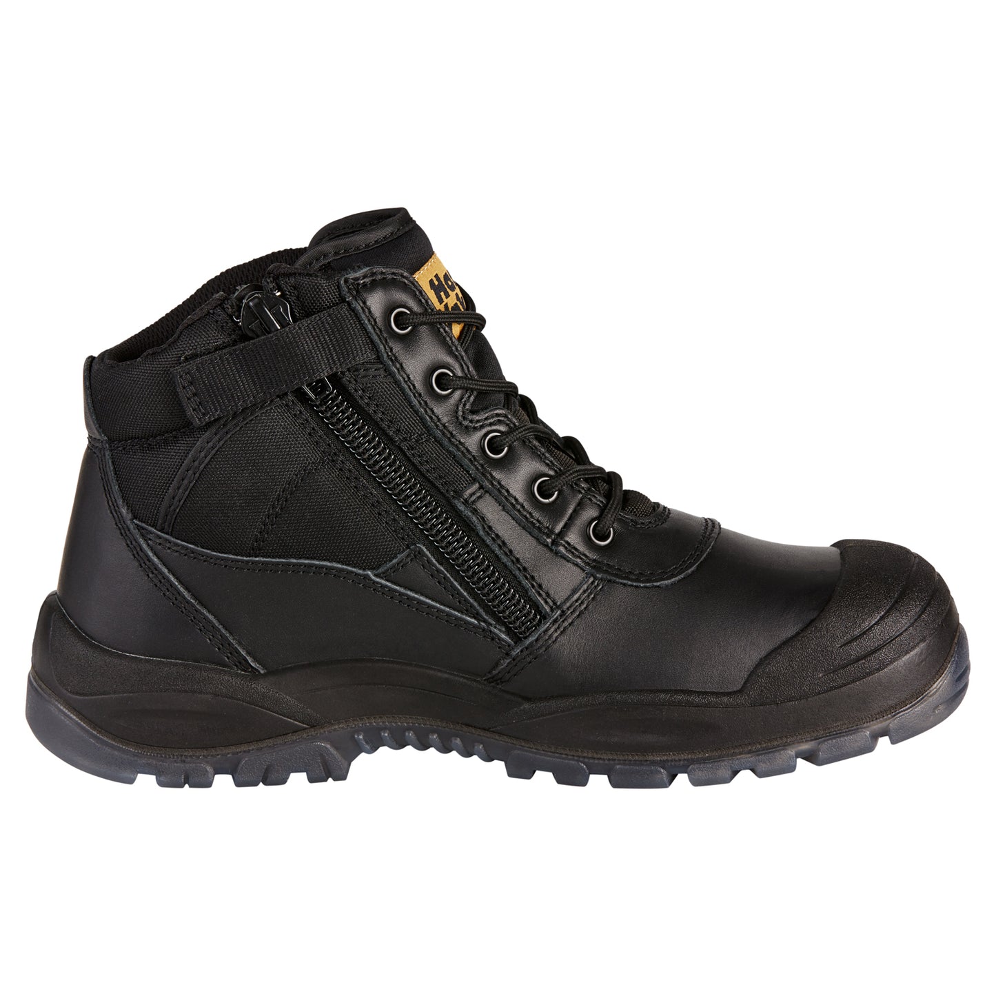 Hard Yakka Y60125 Utility Zip Sided Steel Toe Safety Boot - Black