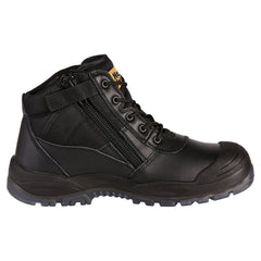 Hard Yakka Y60125 Utility Zip Sided Steel Toe Safety Boot - Black
