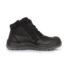 Hard Yakka Y60125 Utility Zip Sided Steel Toe Safety Boot - Black